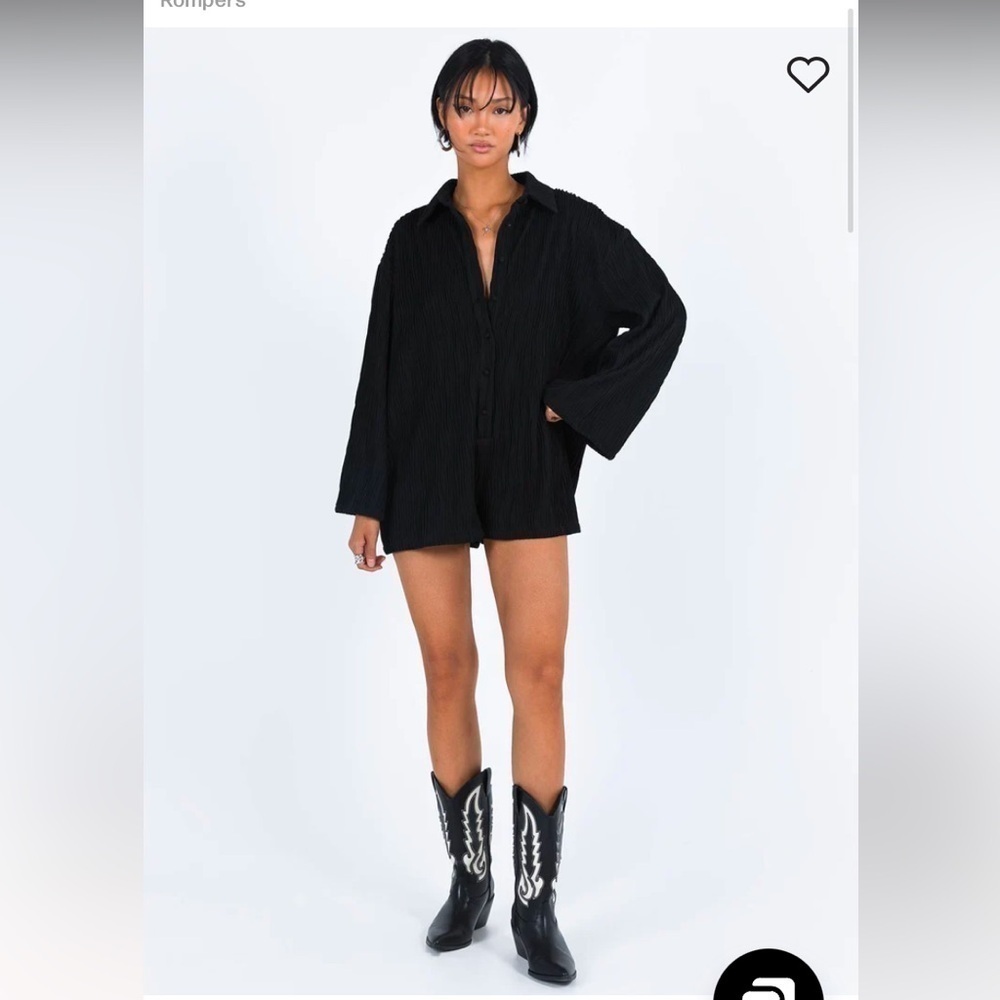 Princess Polly DIMITRY ROMPER BLACK NWT 4